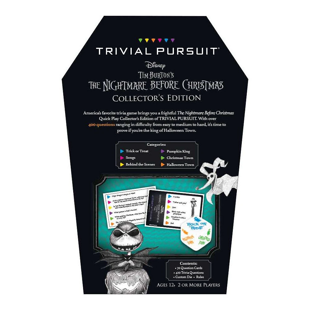 USAopoly TRIVIAL PURSUIT: Disney Tim Burton's The Nightmare Before Christmas Collector's Edition - Édition anglaise