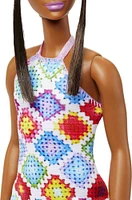 Barbie-Barbie Fashionistas 210-Poupée bun et robe crochet dos nu