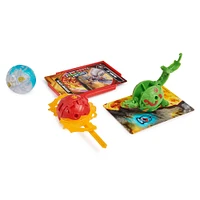 Bakugan Starter 3-Pack, Special Attack Bruiser, Octogan, Nillious, figurines articulées personnalisables qui tournent et cartes à collectionner