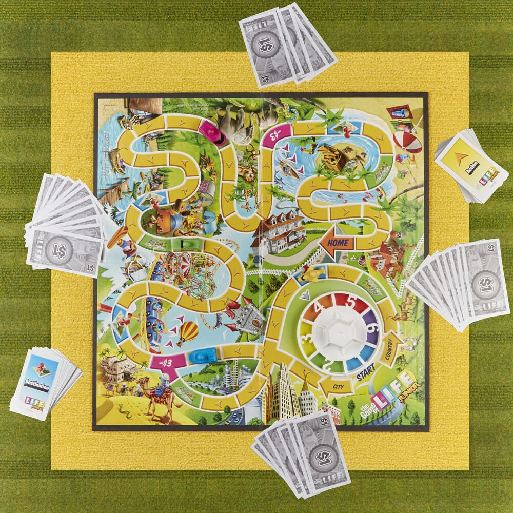 The Game of Life Junior Board Game for Kids, For 2-4 Players, Family Board Games for Kids, Kids Gifts - English Edition