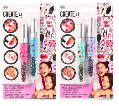 CREATE IT! Nail Art 3 In 1 Pen 2-Pieces Display
