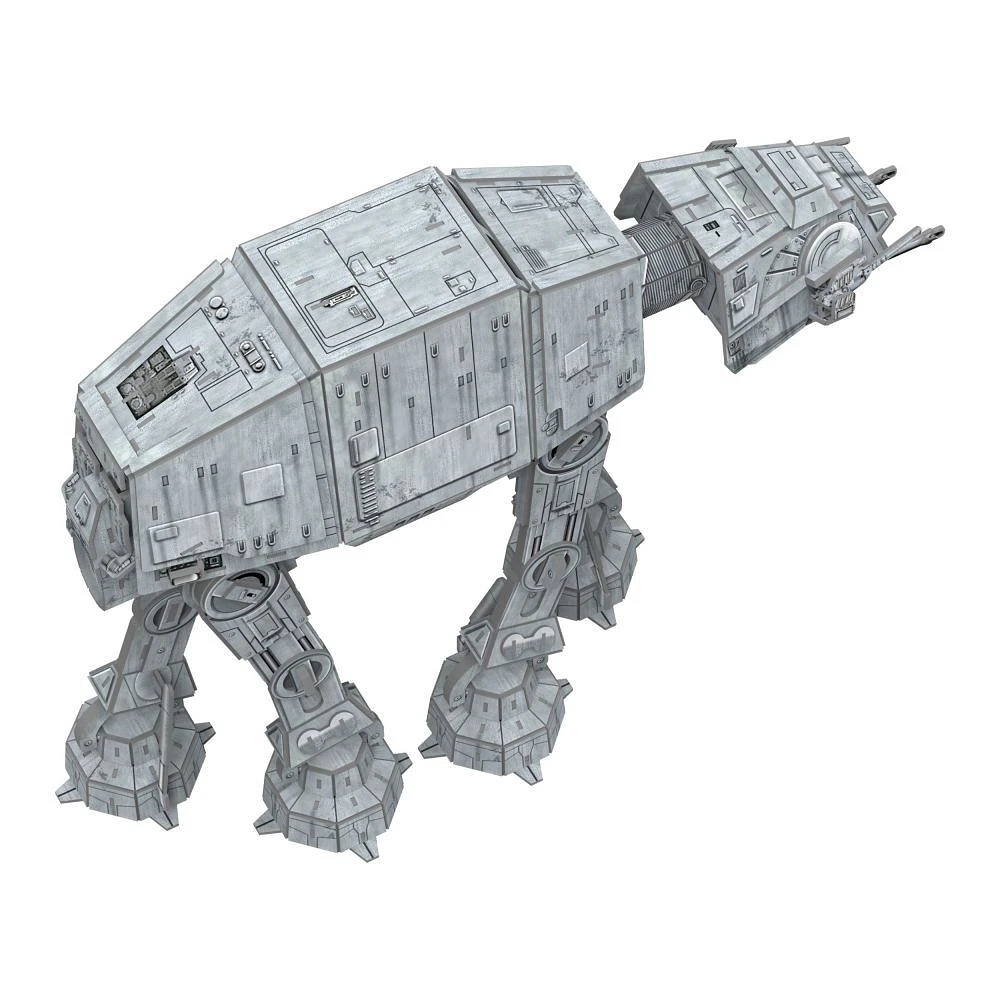 4D Build, Star Wars Imperial AT-AT Walker, 3D Paper Model Kit, 214 Piece Paper Model Kit