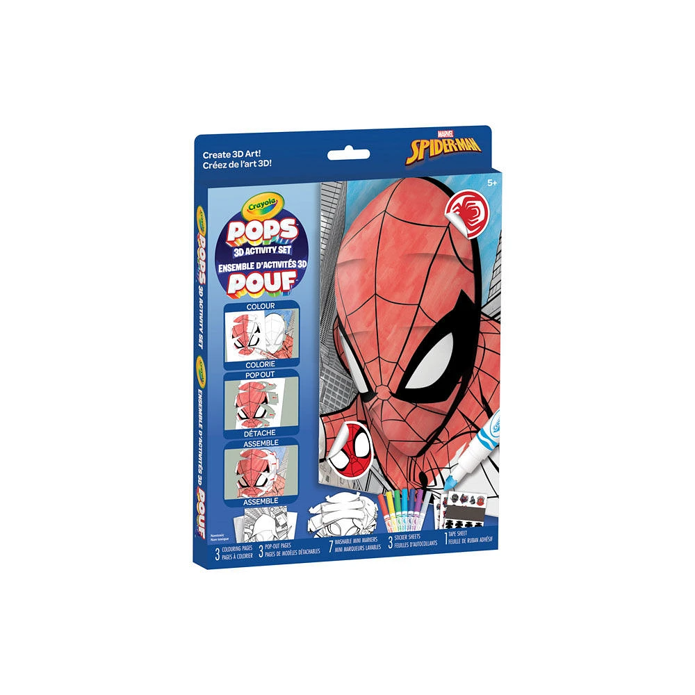 Ensemble d'art pour enfants 3D POUF de Crayola, Spiderman