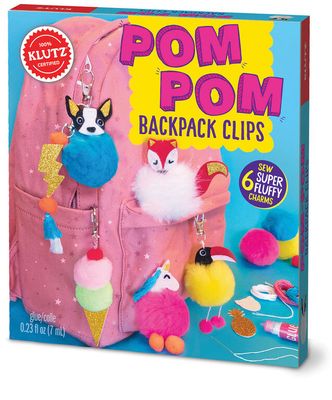 Pom-Pom Backpack Clips - English Edition