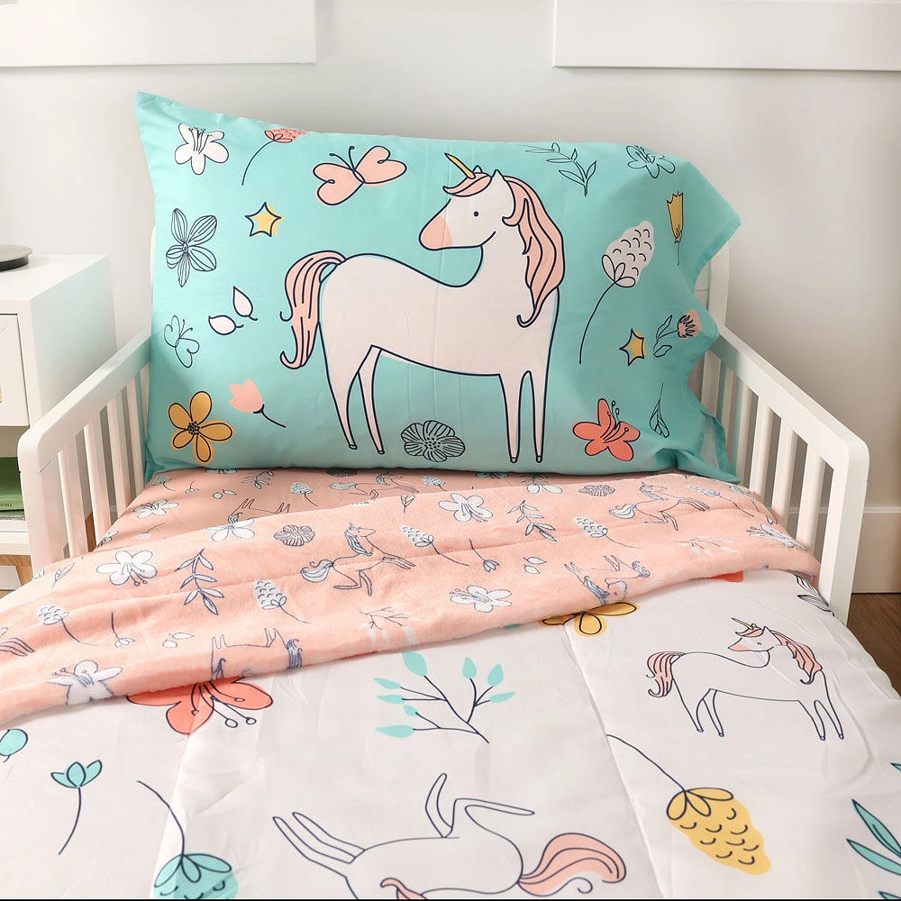 Parure de lit pour tout-petit de 3 pièces, Licorne