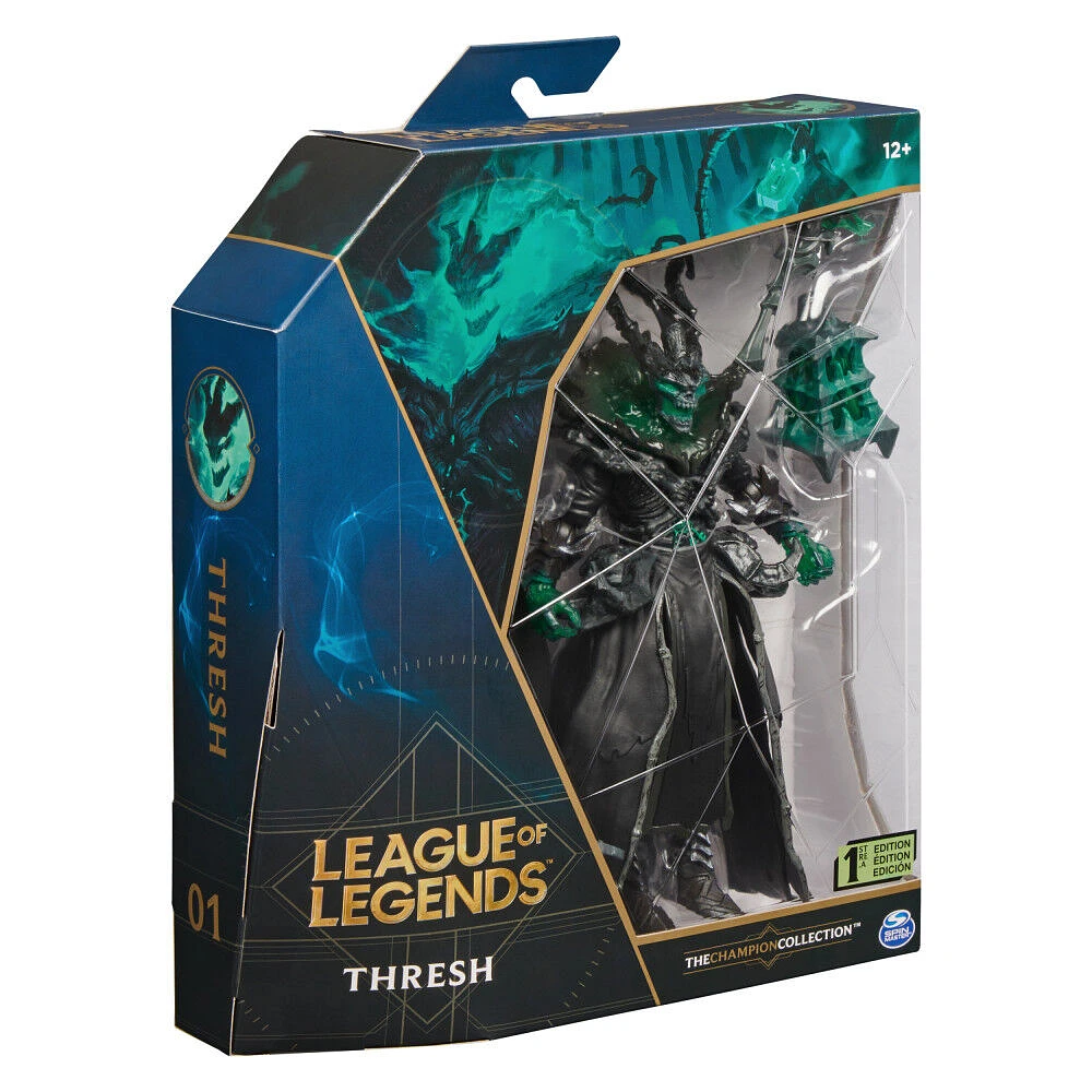 League of Legends, 6-Inch Thresh Collectible Figure w/ Premium Details and 2 Accessories, The Champion Collection, Collector Grade