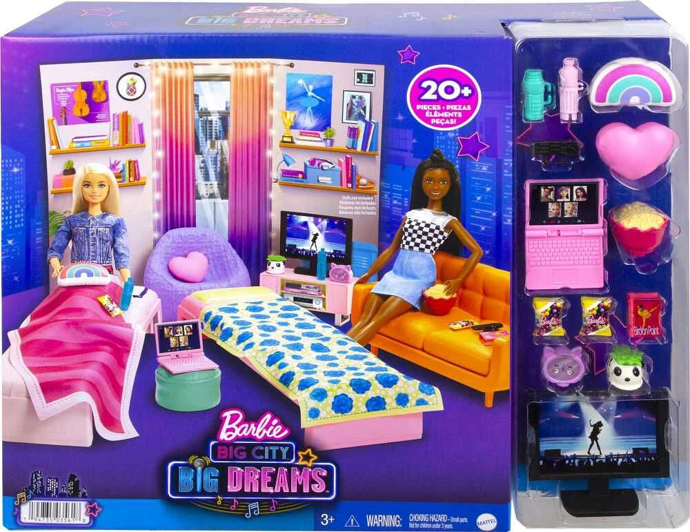 Barbie: Big City, Big Dreams Dorm Room Playset with Furniture and Accessories