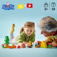 LEGO DUPLO Peppa Pig Le voyage en camping, Ensemble de jeu de construction avec canot pour un jeu créatif 10452