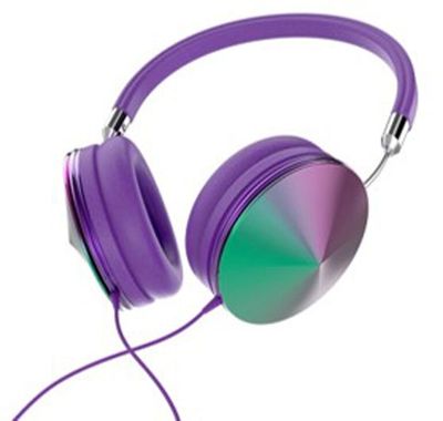 Art+Sound Iridescent Headphones with Mic - Purple
