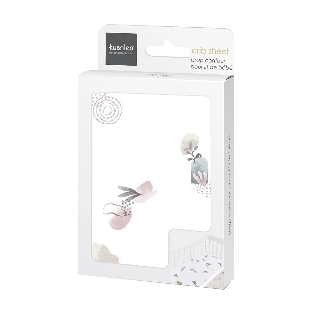 Kushies - Percale Dream crib sheet Floral