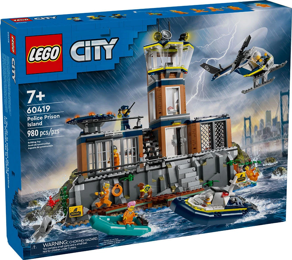 Jouet de construction LEGO City L'île de la prison de la police 60419