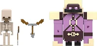 Minecraft Legends Coffret de 2 Figurines Pigmadillo v. Skeleton figurines articulées avec chacune une fonction d'attaque et un accessoire