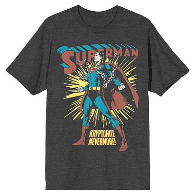 DC Comics Superman Kryptonite Vintage Grey T-Shirt