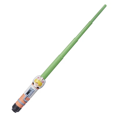 Star Wars Lightsabler Squad, Sabre laser Luke Skywalker à lame verte extensible, jouet de déguisement