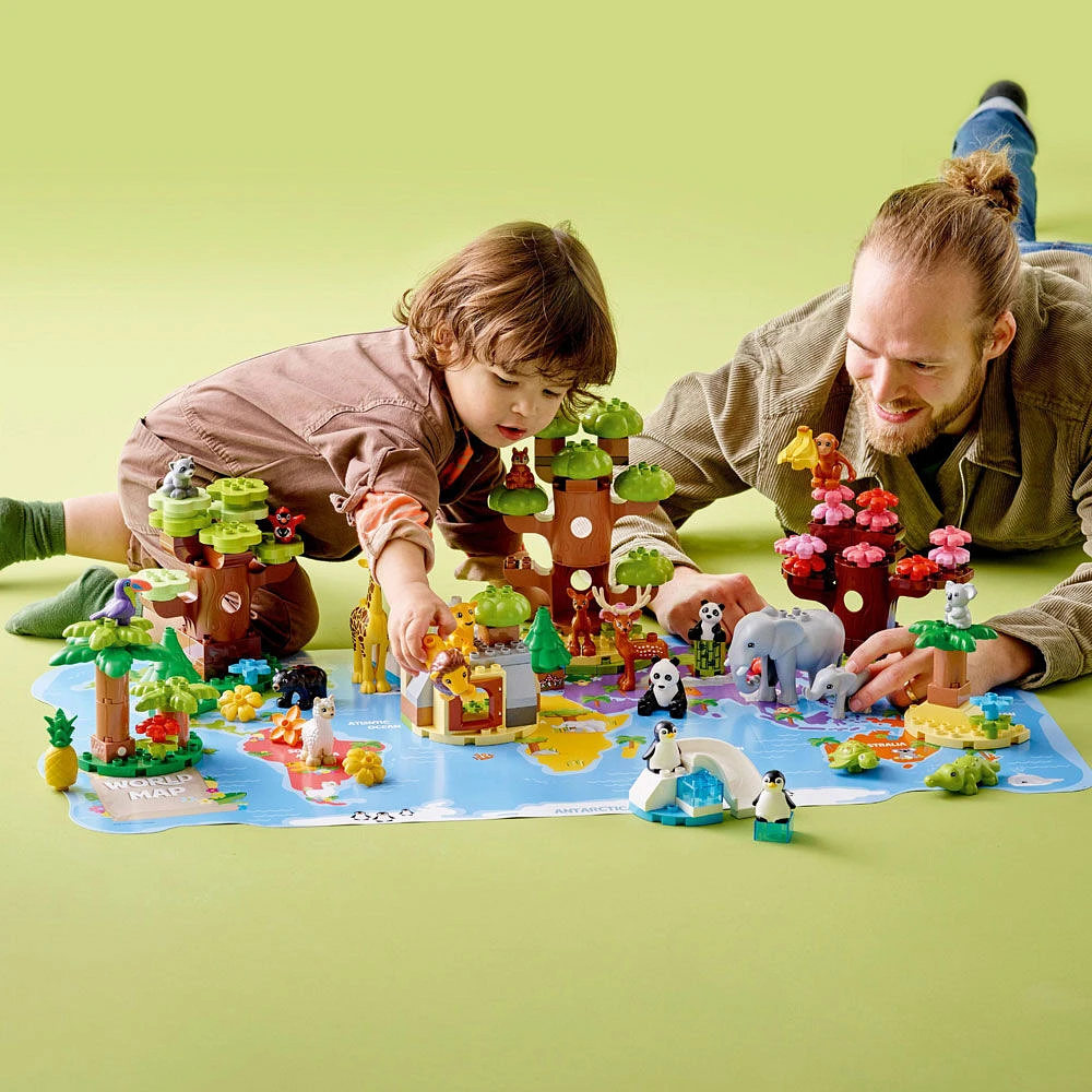 LEGO DUPLO Les animaux sauvages du monde 10975 Ensemble de construction (142 pièces)