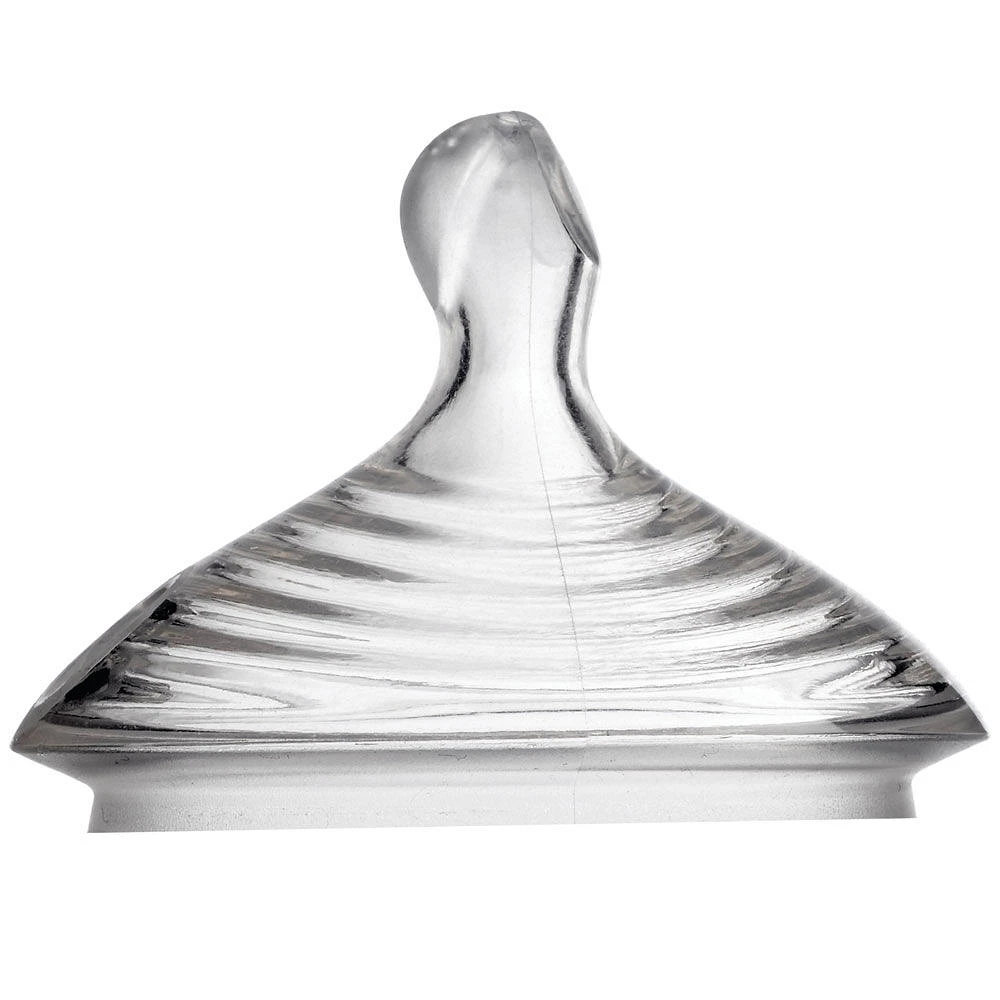 NUK Tétines de biberon à débit lent Simply Natural, paquet de 2, 0 mois et plus