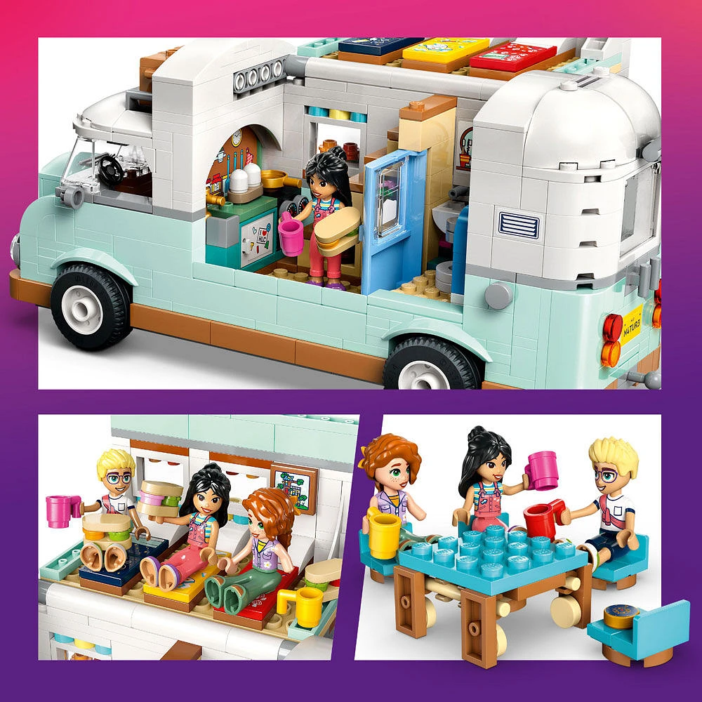 LEGO Friends Friendship Camper Van Adventure Toy Building Set - Pretend Play Set with 3 Minidolls - 42663