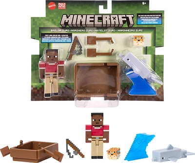Minecraft Figurine Sailor Zuri et accessoires 2-Pack, 3.25-inch Scale Collectible Sets