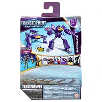 Transformers EarthSpark, figurine Shockwave classe Deluxe de 12,5 cm, jouet robot pour enfants, à partir de 6 ans