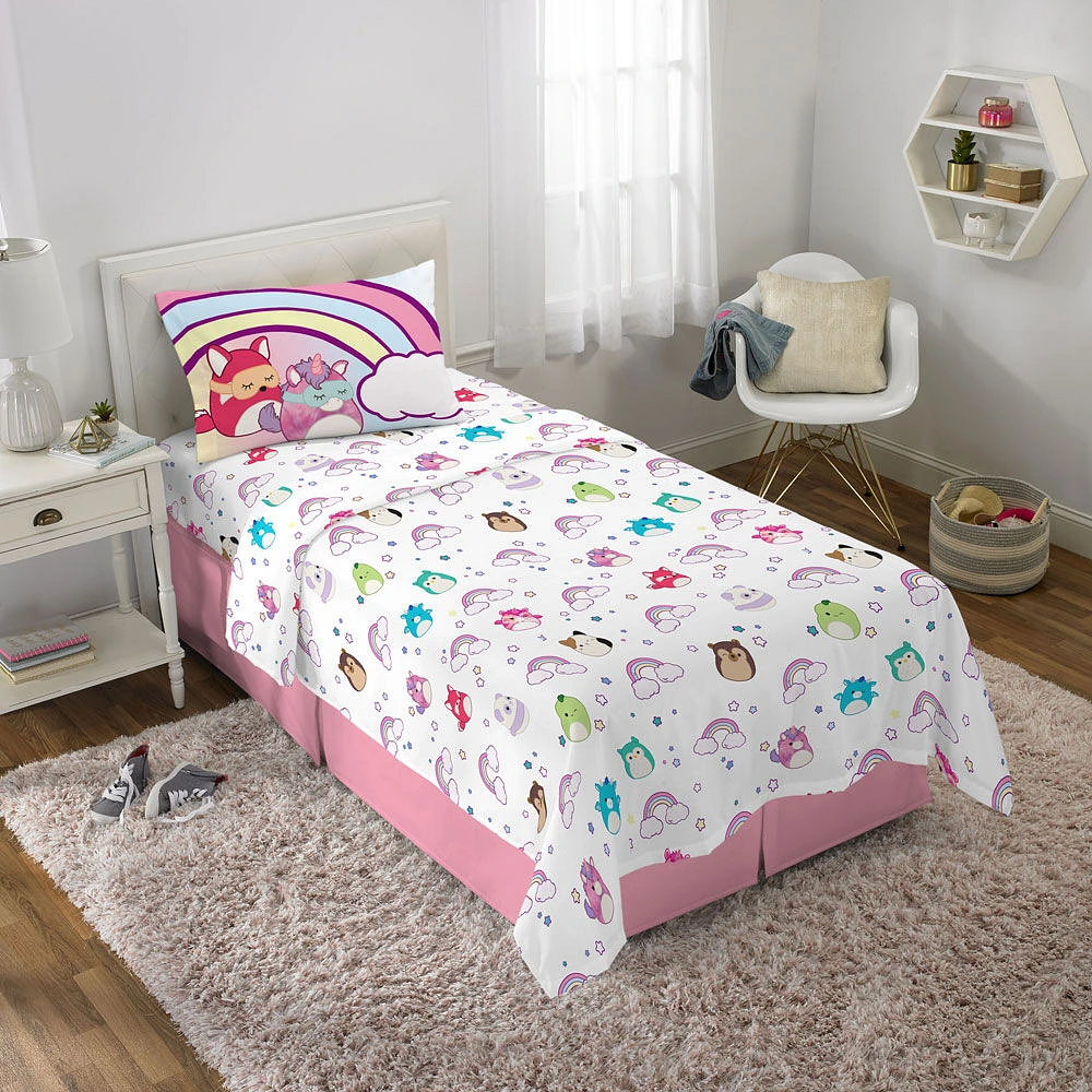 Squishmallows "Squeeze Together" Twin Sheet Set