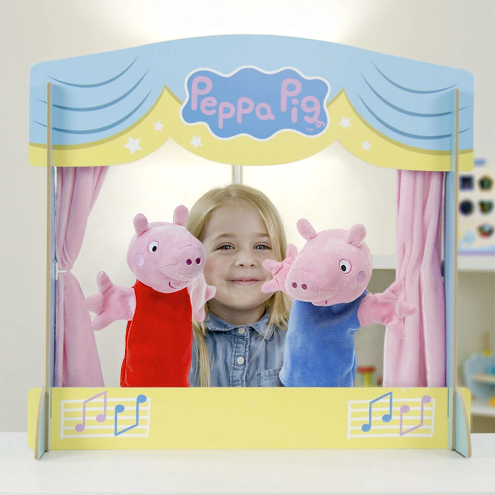 Théâtre Maison De Jeu Peppa Pig Avec 2 Marionnettes
