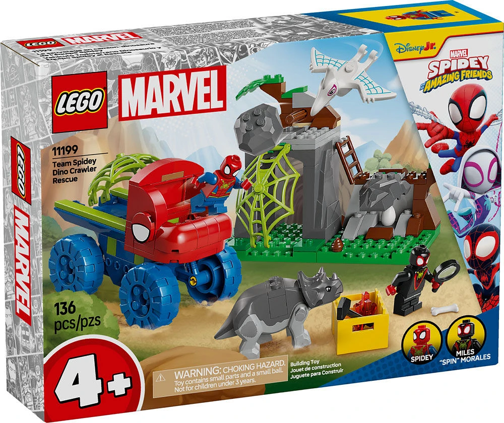 LEGO Marvel Spidey And His Amazing Friends Team Spidey Dino Crawler Rescue - Car Building Toy - 11199