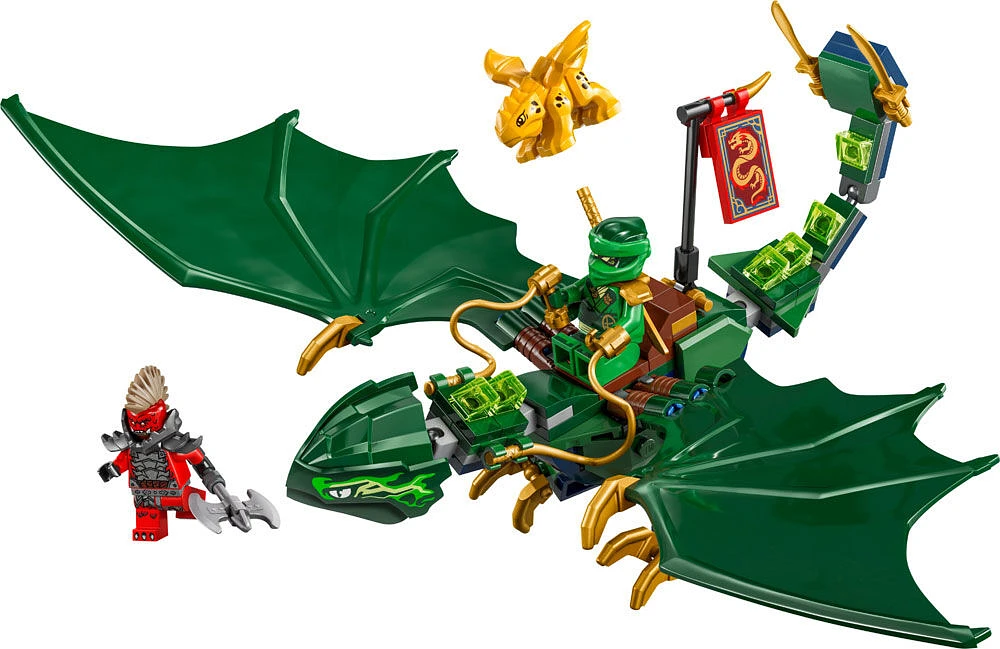 LEGO NINJAGO Le dragon vert de la forêt de Lloyd, Ensemble de construction avec 2 figurines 71829