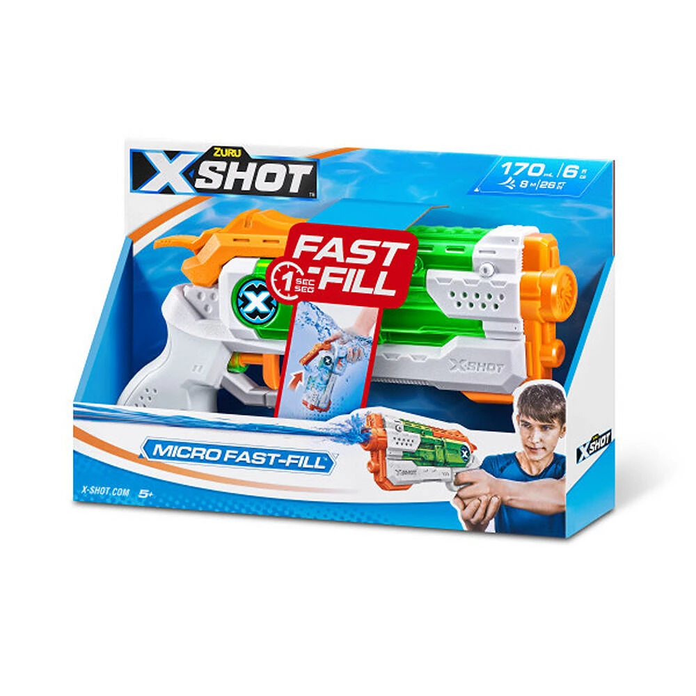 Zuru X-Shot Water Micro pistolet à eau à remplissage rapide