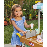 Little Tikes 2-in-1 Café Cart Pretend Food Cooking Toy Role Play Kitchen Playset for Multiple Kids and Toddlers