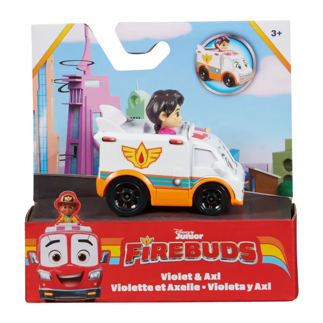 Disney Junior Firebuds, Violet and Axl Diecast Metal Ambulance Toy, Kids  Toys for Boys and Girls Ages 3 and up