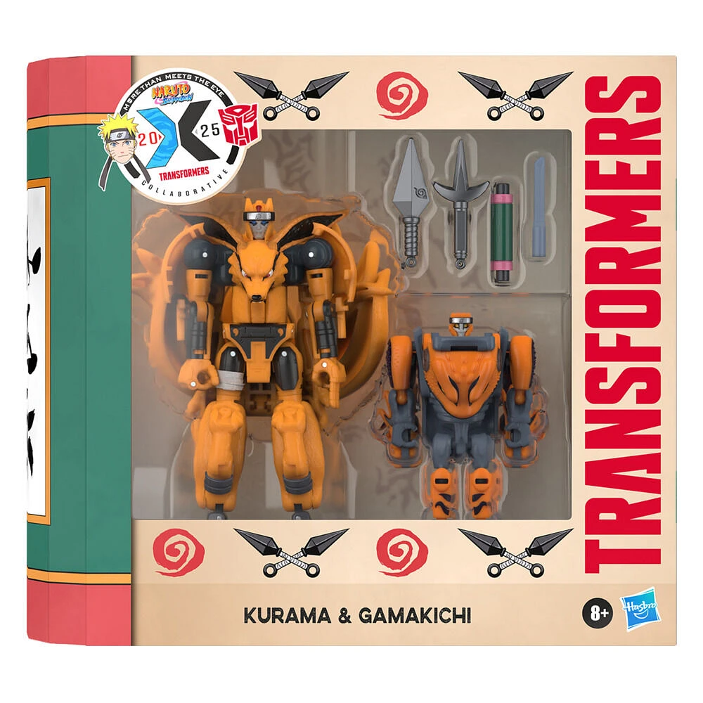 Transformers Collaborative NARUTO SHIPPUDEN x Transformers Toys Kurama and Gamakichi Action Figures