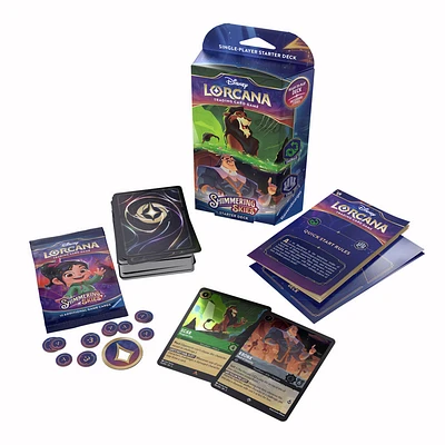 Disney Lorcana : Deck de Démarrage TCG Cieux Scintillants Émeraude & Acier - Édition anglaise