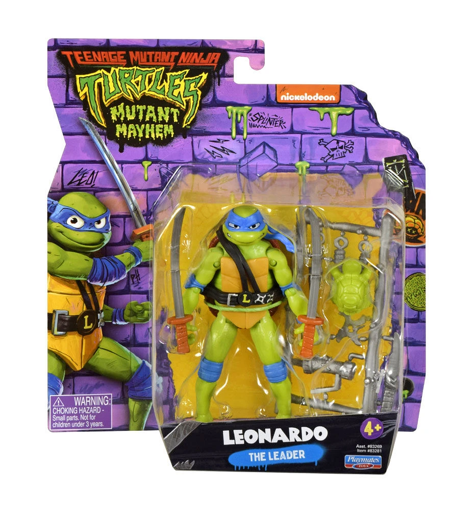 Les Tortues Ninja Mutantes: Mutant Mayhem Figure d'action de base Leonardo