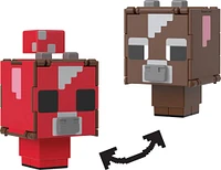 Minecraft Flippin' Figs Figures Collection Mooshroom + Cow