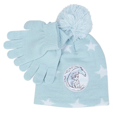 Frozen Ensemble Chapeau Et Gants La Reine Des Neiges Bleu