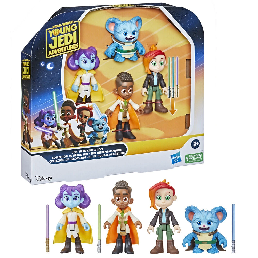 Star Wars Young Jedi Adventures Jedi Hero Collection, 4-Pack Action Figures - R Exclusive