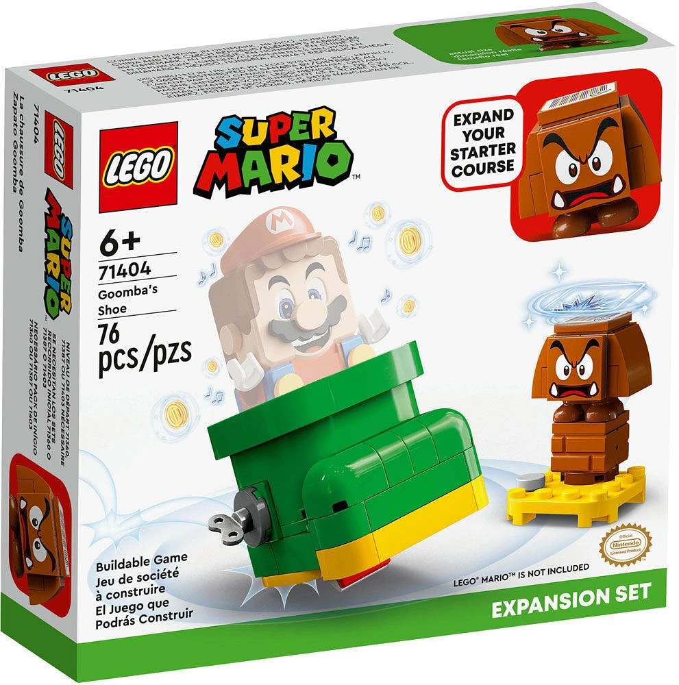 LEGO Super MarioEnsemble d'extension La chaussure de Goomba 71404 Ensemble de construction (76 pièces)