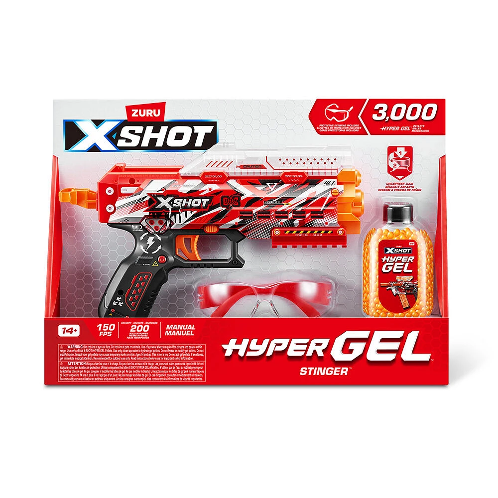 XSHOT Hyper Gel Stinger Blaster (3 000 boulettes Hypel Gel) de ZURU