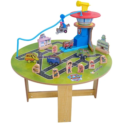 KidKraft PAW Patrol Mission Ready Wood Activity Table with 19 Accessories