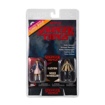 Stranger Things Page Punchers 2pk Eleven and Mike Wheeler 3"Figures with Comic