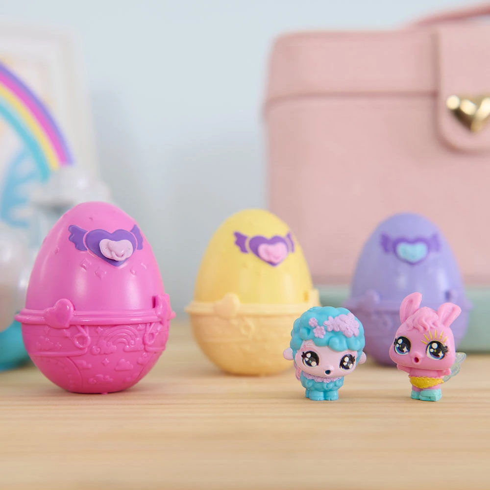 Hatchimals Alive, Panier de printemps avec 6 mini figurines, 3 oeufs qui éclosent tout seuls, cadeau amusant de Pâques