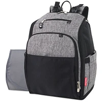 Fisher Price Kaden Backpack Diaper Bag Grey And Black