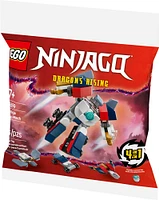 LEGO Ninjago Mini Ninja Combo Mech Building Toy - Includes Micro Versions of Zane, Riyu, a Jet and Car - 30699