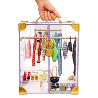 Rainbow High Deluxe Fashion Closet Playset - Create 400+ Fashion Combinations! Portable Clear Acrylic Toy Closet