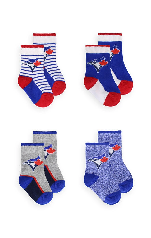 Toronto Blue Jays - MLB Toddler 4 Pack Crew Socks