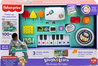 Fisher-Price Laugh and Learn Mix and Learn DJ Table Musical Learning Toy for Baby and Toddler, Multi-Language Version