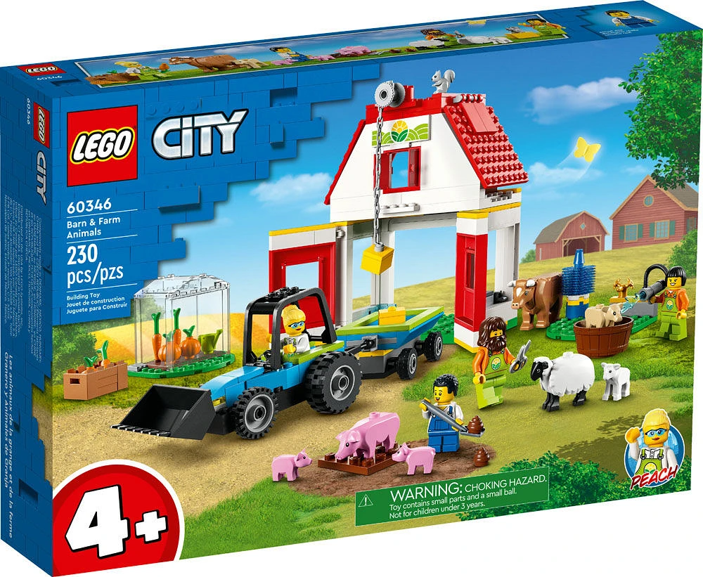 LEGO City Barn and Farm Animals 60346 Building Kit (230 Pieces)