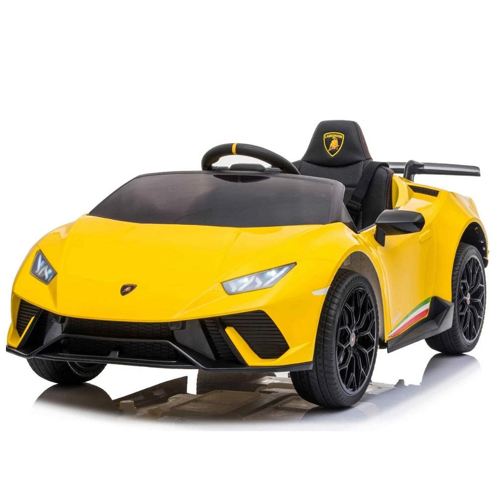 KIDSVIP 12V Lamborghini Huracan W/RC - Yellow - English Edition