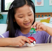 MEGA Pokémon Building Toy Kit Bulbasaur (3 Pieces) with 1 Action Figure and Ball