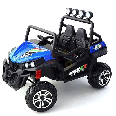 KidsVip 24V Enfants et Tout-Petits UTV Viper 4x4 Voiture Eléctrique avec Commande à Distance - Bleu - Édition anglaise